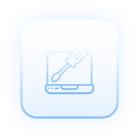 computer and screw driver icon